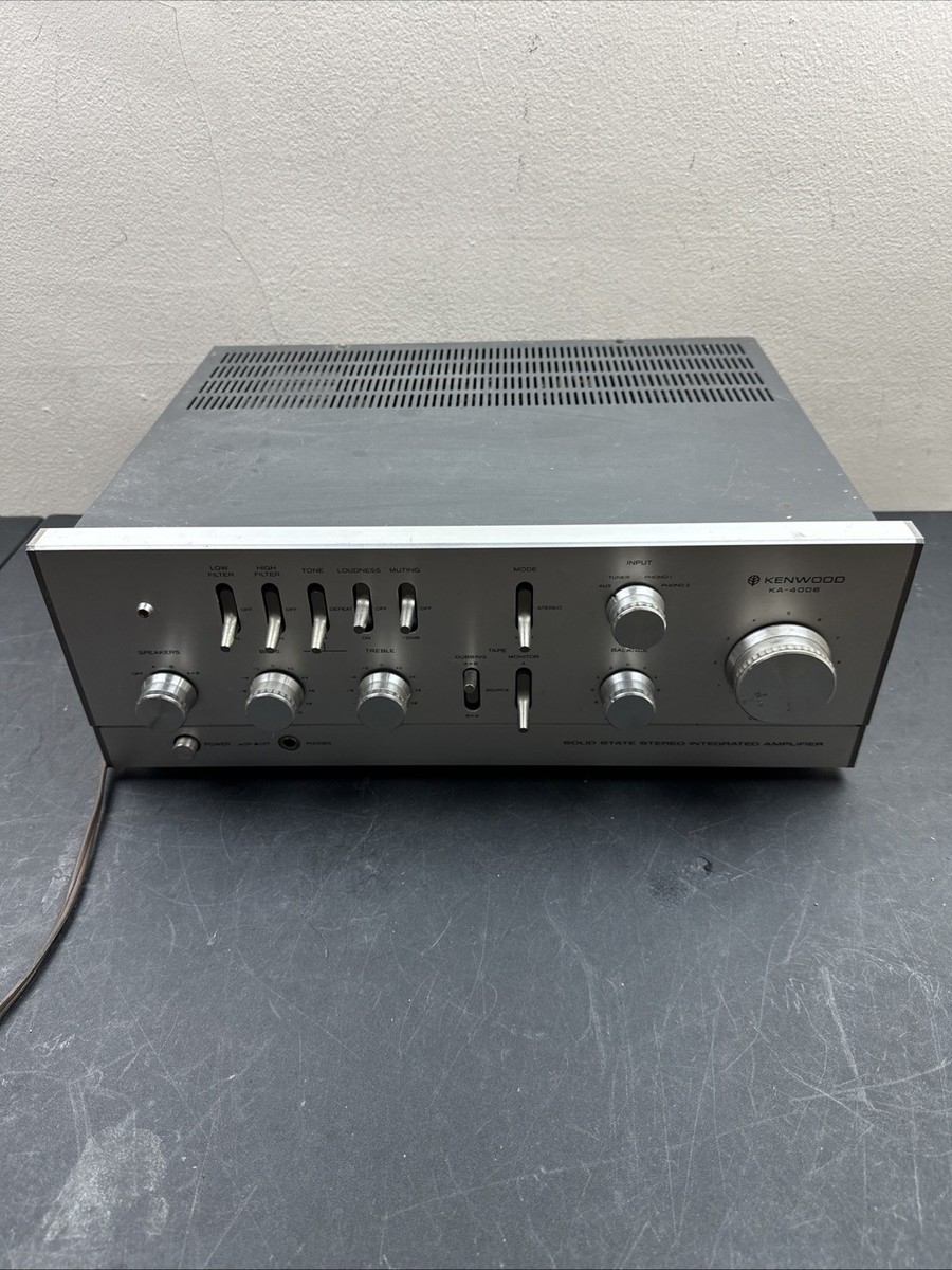 KEWOOD STEREO POWER AMPLIFIER アンプ Kenwood Solid State Stereo Integrated Amplifier KA-4006. Parts or