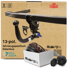 Für Skoda Octavia 04- II 1Z3 Hook Anhängerkupplung abnehmbar & 13poliger E-Satz