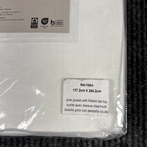 West Elm 54 x 104 in Linen Cotton Ladder Sheer Curtain, Ivory-1 panel - Picture 3 of 4