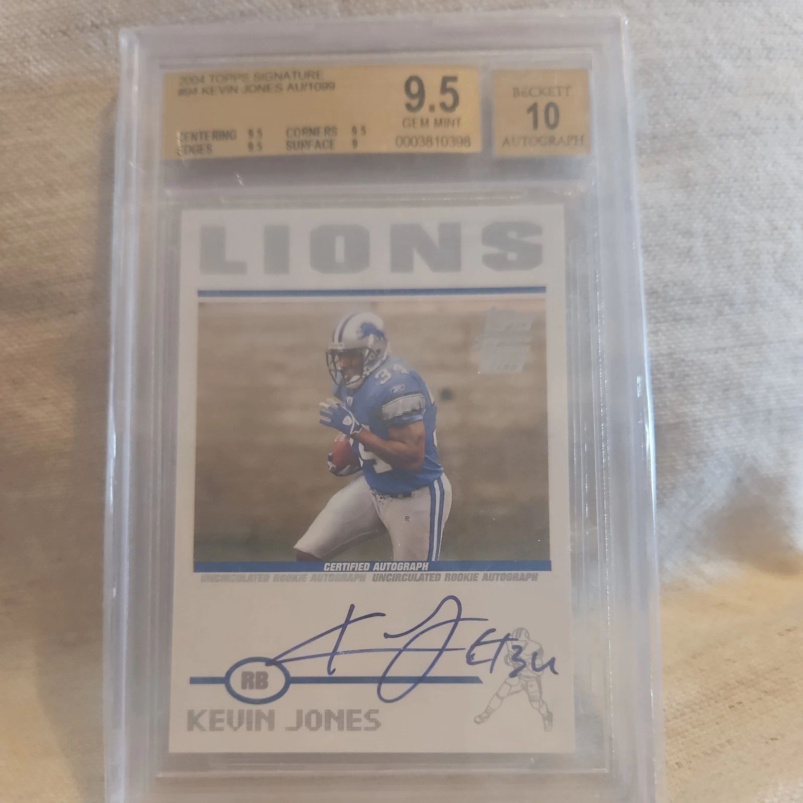Kevin Jones Topps Signature Edition #94 Autograph