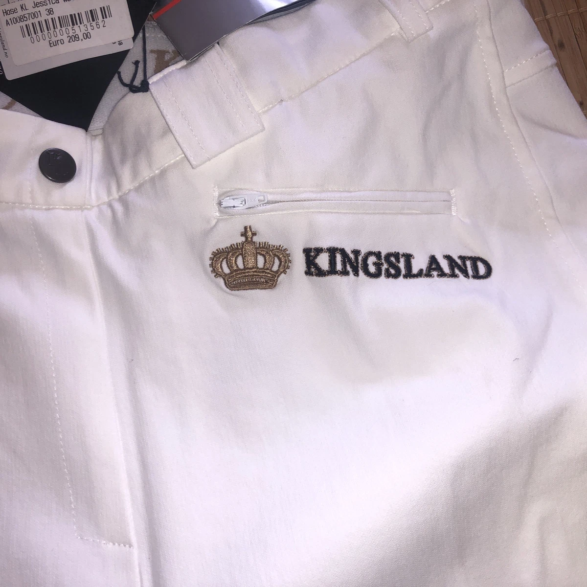 KINGSLAND KL Jessica Turnier Reithose Damen Kniebesatz weiß Gr 40 NEU %% UVP209€