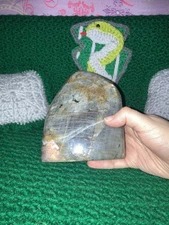 2lb10oz Natural Orange Flash Labradorite Crystal Freeform Mineral Healing