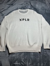Sam and Colby XPLR Knit Heavy White Crewneck Hard to Find Large