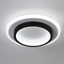Modern Minimalist Round LED Flush Mount Ceiling Light for Office & Home