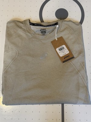 Asics Road Seamless Long Sleeve Slim Fit Running Shirt Men s Size L Cream - NWT