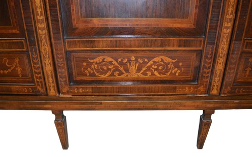 elegante libreria stile Luigi XVI epoca primi '900 in palissandro con intarsi - Imagen 8 de 23