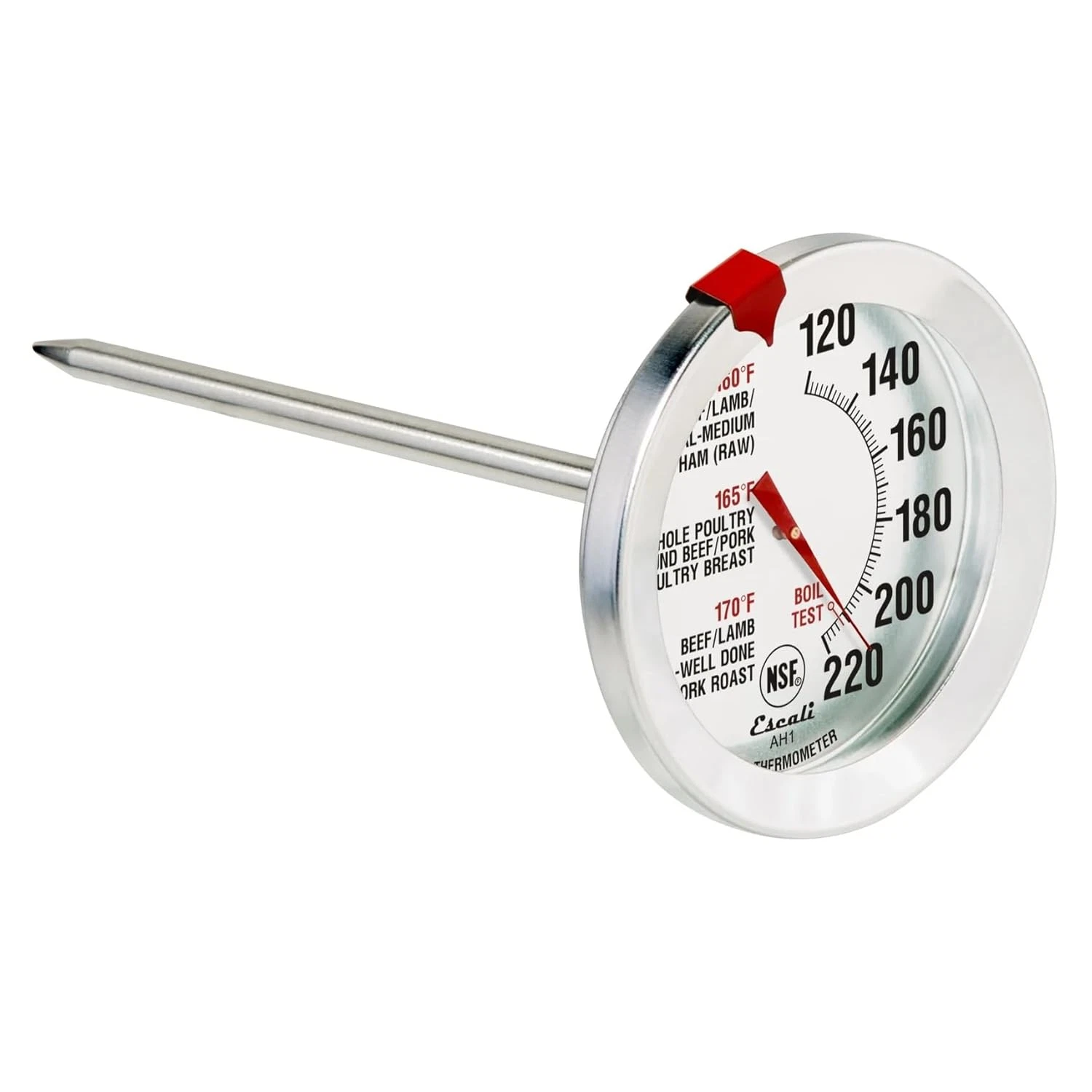 AH1 Stainless Steel Oven Safe Meat Thermometer, Extra Large 2.5-Inches Dial, Tem