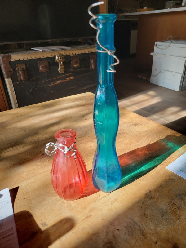 Decorative glass vintage items used for home decor