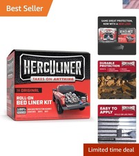 HERCULINER 1 Gal. Roll-On Bed Liner Kit - Durable, Skid-Resistant Black Coating