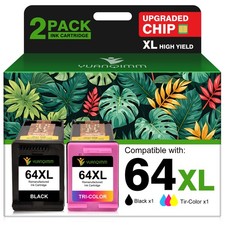 64XL Ink Cartridge for HP 64XL ENVY 5542 6255 6258 7130 7132 7255e 7258e lot 2PK