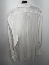 Golden Fleece White Tuxedo Dress Shirt Pleated Spread Collar French Cuff 18-36