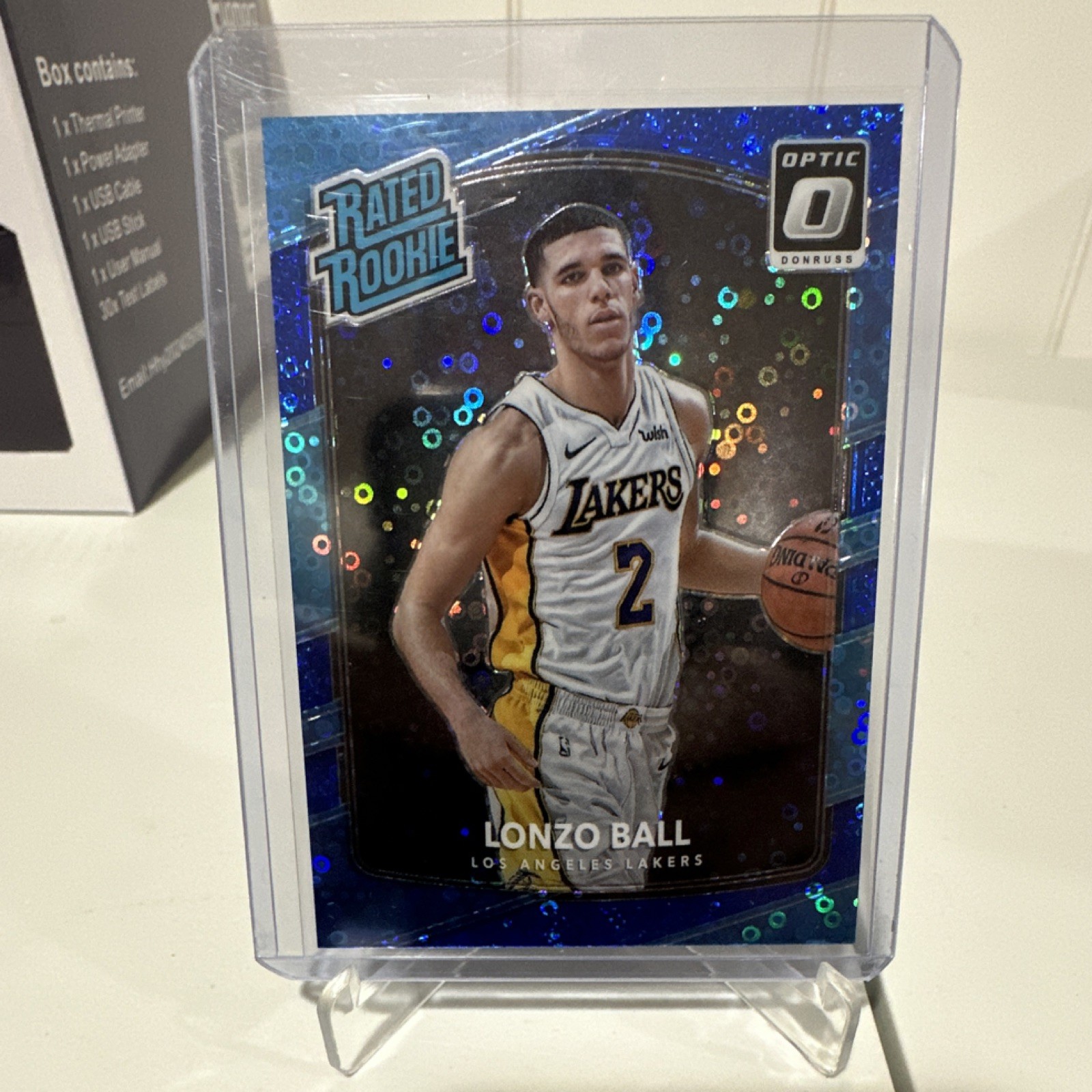 Panini Donruss Optic 2017-18 Lonzo Ball Rookie Blue Fast Break Prizm 44/50 #199