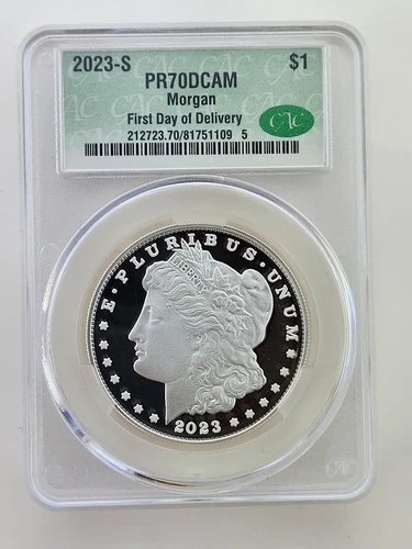 2023-S Proof Morgan Silver Dollar, CAC PR70DCAM