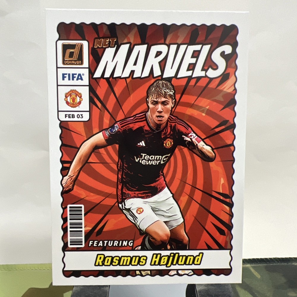 Rasmus Hojlund 16 Donruss 2024 Manchester United Net Marvels Soccer Card