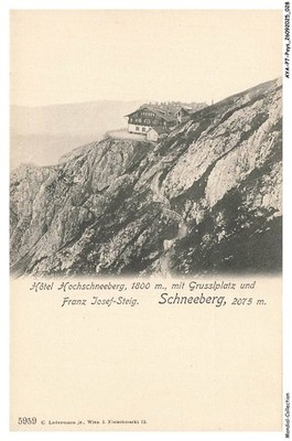 AYAP7-0461-CZECH REPUBLIC - SNOW MOUNTAIN - Hotel Hochschneeberg 1800 m with greeting place
