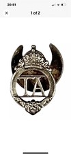 WW2 TA territorial sterling silver lapel badge original 