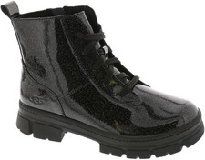 New In Box UGG Unisex-Child Ashton Lace Up Glitter Boot Black, 6 Toddler NIB