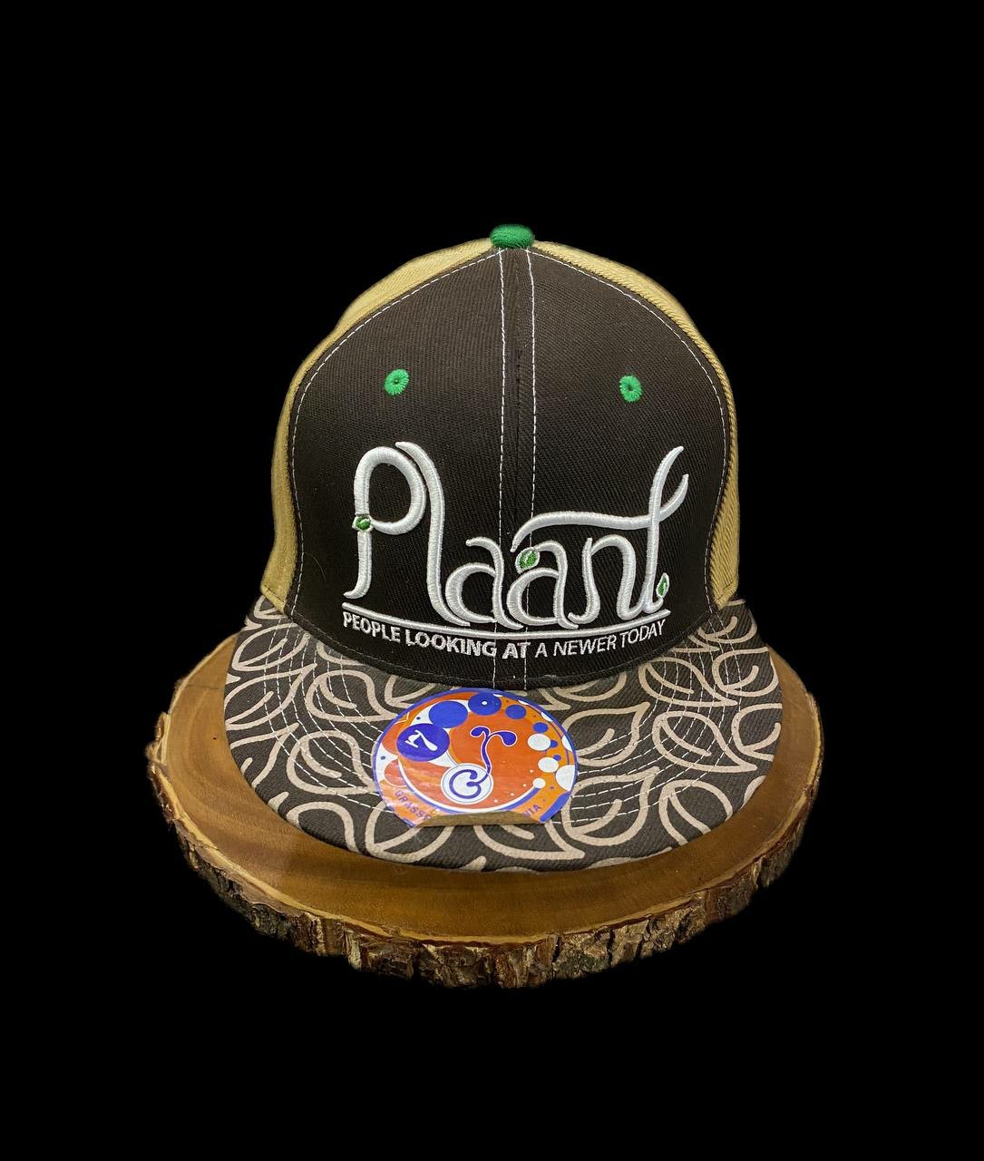 Grassroots California Cap 7 Fitted Hat Plaant Brown Mustard 420 Limit Edit NWT