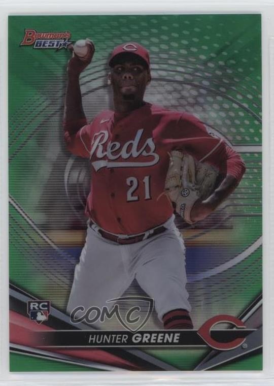 2022 Bowman's Best Green Refractor 82/99 Hunter Greene #54 zg6