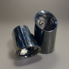 BMW 3er G20 M Endrohrblende Auspuff Blende Chrom Schwarz Original 1830 8485758