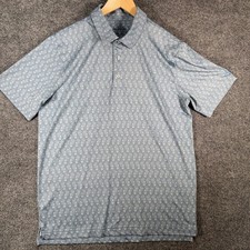 Chubbies The Weekend Has Arrived Golf Polo Shirt Men's Medium Blue Seahorses AOP