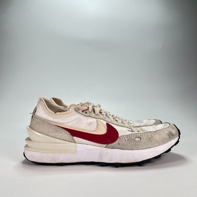 Nike Waffle One SE Sail Gym Red Retro Casual Sneakers DX4309-100 Womens Size 6.5