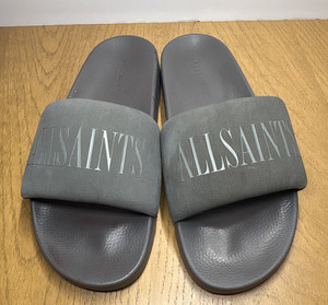 AllSaints Black Logo Pool Slides Sandals Men’s EU 44 / US 11 Allsaints black slide - Gem main image 2