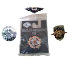Lot of 4 assorted Harley Davidson Pins 1 new in package HOG