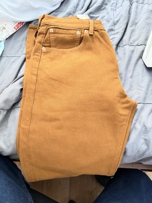 Levi's Men's Brown Denim Jeans Straight Regular Fit Mid Rise Button 5-Pocket