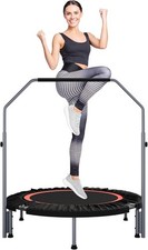 SALE 40"/48" Foldable trampoline Rebounder Adjustable Handle up to 440 lbs