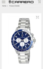 Carrero CS866BUSV Chronograph Stainless Steel