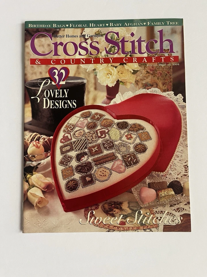 Vintage Cross Stitch and Country Crafts Magazine Lot of 5 Issues 1995 1996 - Image 2 of 4