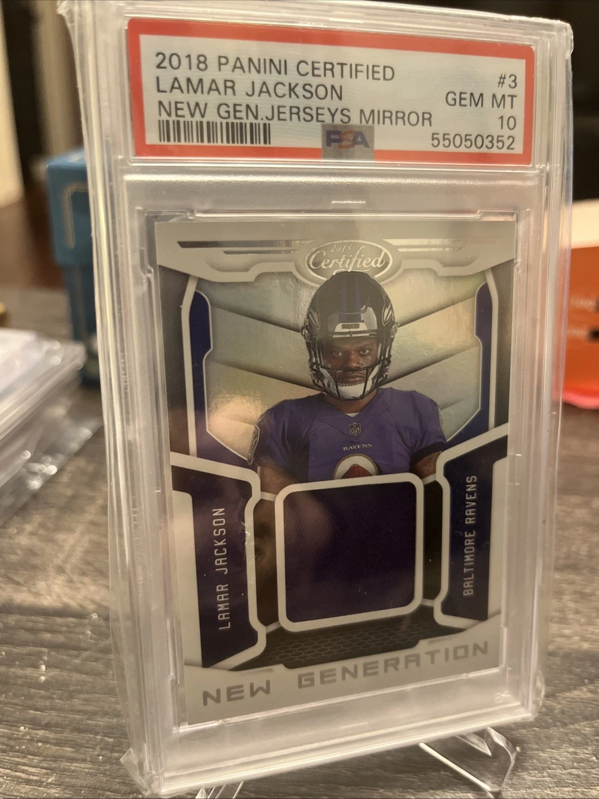 Lamar Jackson Panini Certified New Generation Jerseys Mirror #3 Base