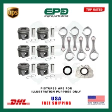 ENGINE REBUILD KIT  & CONNECTING ROD x6 FITS OM642 MERCEDES BENZ V6 3.0L DIESEL