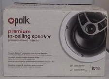 Polk Audio IC60 2 Way In Ceiling Speaker Indoor Home Audio White Great Sound