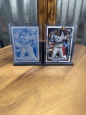 2024 Bowman Jazz Chisholm Jr. 1/1 Cyan Printing Plate W/ Base Card