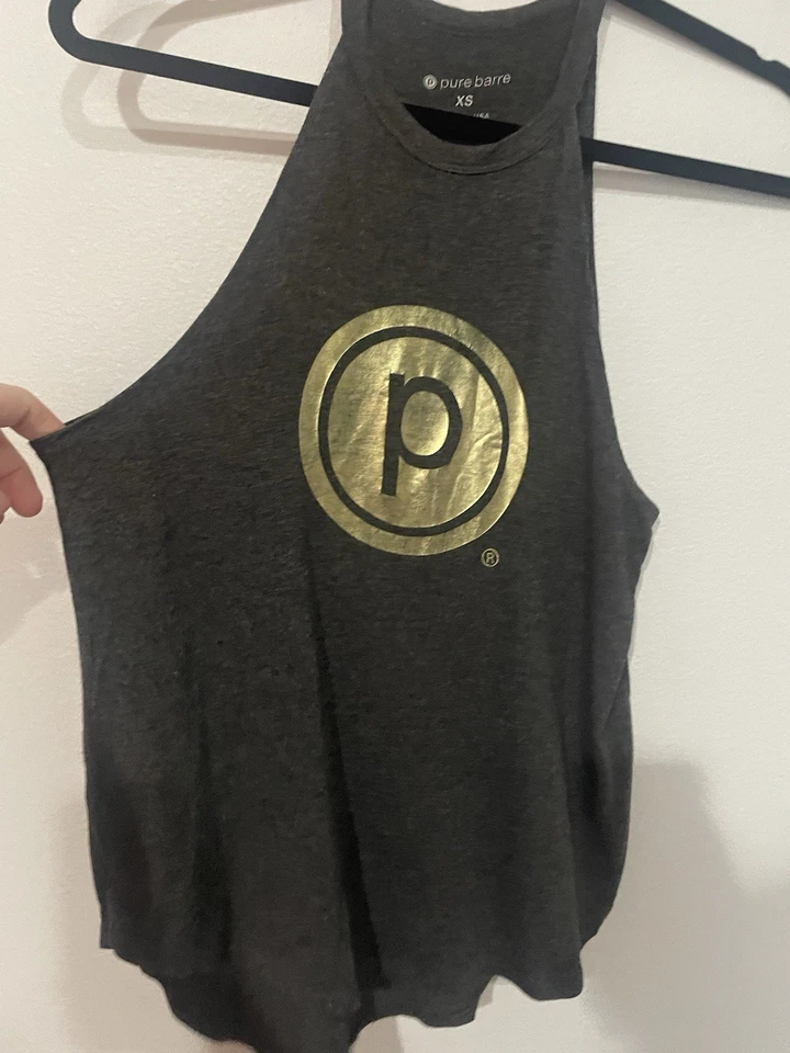 Camiseta sin mangas Pure Barre para mujer talla XS gris sin mangas con logotipo camiseta de entrenamiento atlética Foto 2 de 4