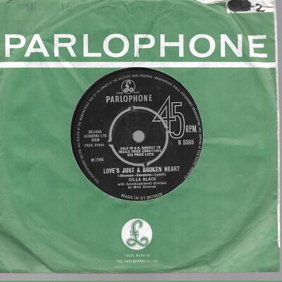 Cilla Black Just A Broken Heart +Yesterday Lennon / McCartney Beatles UK 45 7''