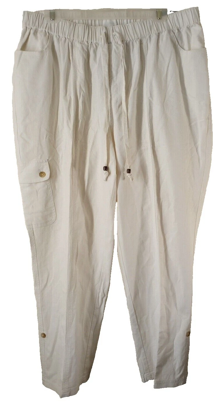 Pantalones de Algodón Blanco Catherines para Mujeres