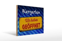 Holzschild Bayern 40X30 Cm Biergarten Wir Haben GeöFfnet Deko Schild