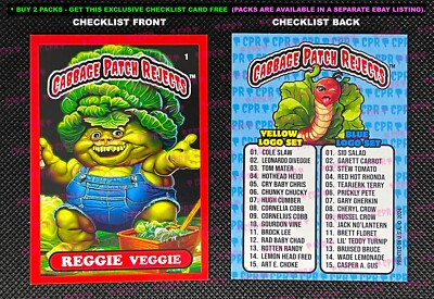 Like Garbage Pail kids; CABBAGE PATCH REJECTS REGGIE VEGGIE Card