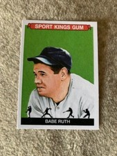 Babe Ruth 2023 Sportkings Rare Portrait Profile Green Background SP Retail SSP