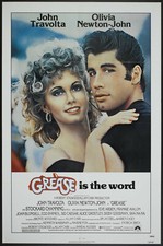 GREASE original 1978 one sheet movie poster OLIVIA NEWTON-JOHN/JOHN TRAVOLTA