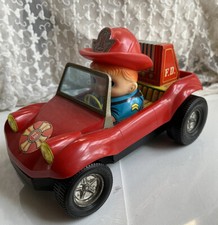 VTG AOSHIN Tin Fire Truck Toy Car MADE IN JAPAN PAT-NO- 786319 RARE VHTF