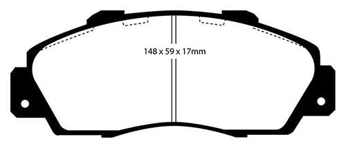 EBC GreenStuff Bremsbeläge vorne für Rover 600 2.0 TD (ABS) 95-2000 DP2872 - Bild 2 von 2