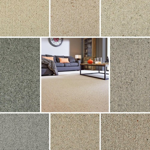 Corsa Berber 100 Wool Action Backed Soft Loop Pile Carpet, 4m, 5m Wide