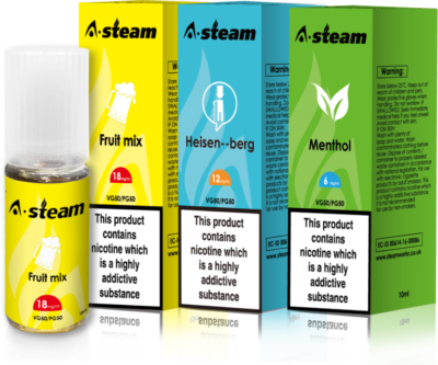 a steam vape liquid A-Steam 20 x 10ml E Liquid 10ml Juice Vape New Flavors Eliquid 50vg 50pg  TDP