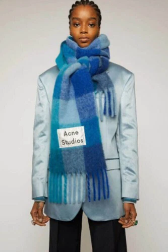 DE Neu Acne1 Studios Schal Schals Warme Tartan Wrap Rainbow Wool Pashmina Schal - Bild 13 von 49