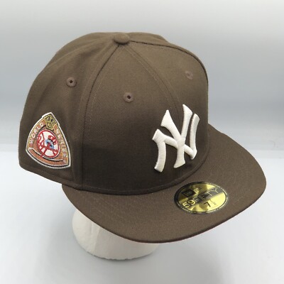New York Yankees New Era 1950 World Series Brown Fitted Hat Red UV Size 7 1/2