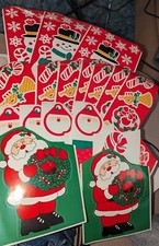 VINTAGE Hallmark Stickers Lot Christmas Snowman Santa Cut/Partial Sheets